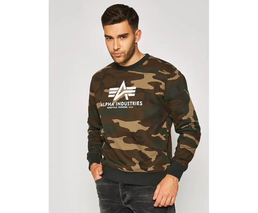 obrazek 1 Alpha Industries Bluza Basic 178302C Zielony Regular Fit