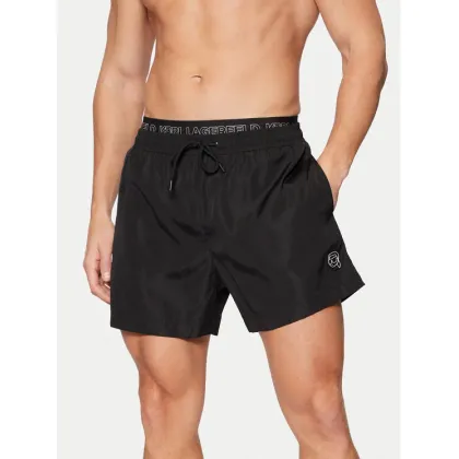 Zdjęcie KARL LAGERFELD Szorty kąpielowe A1M46058 Czarny Regular Fit