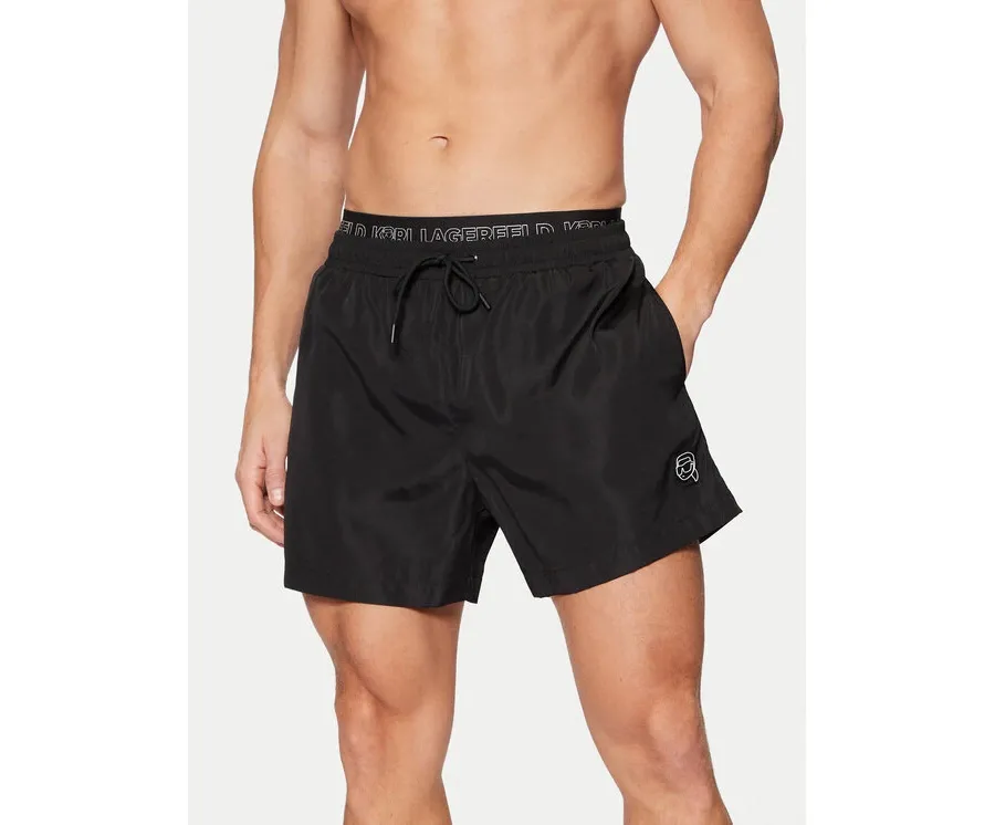 obrazek 1 KARL LAGERFELD Szorty kąpielowe A1M46058 Czarny Regular Fit