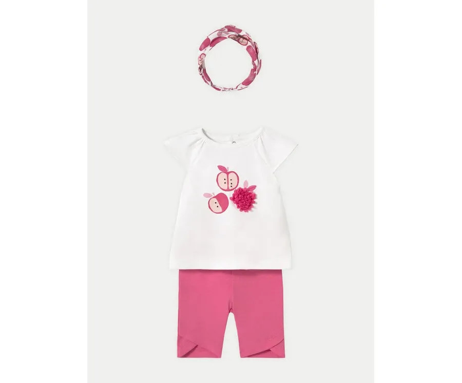 obrazek 1 Mayoral Komplet t-shirt i legginsy 1763 Różowy Regular Fit