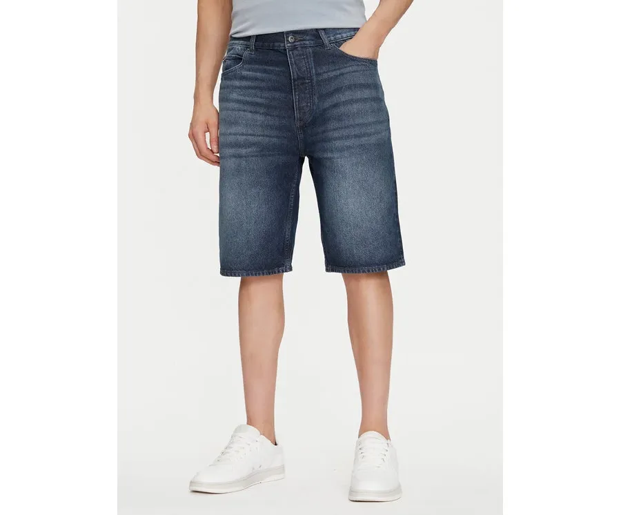 obrazek 1 HUGO Szorty jeansowe Skate 50534641 Granatowy Straight Fit