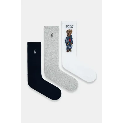 Zdjęcie Polo Ralph Lauren skarpetki 3-pack damskie kolor granatowy 455882850