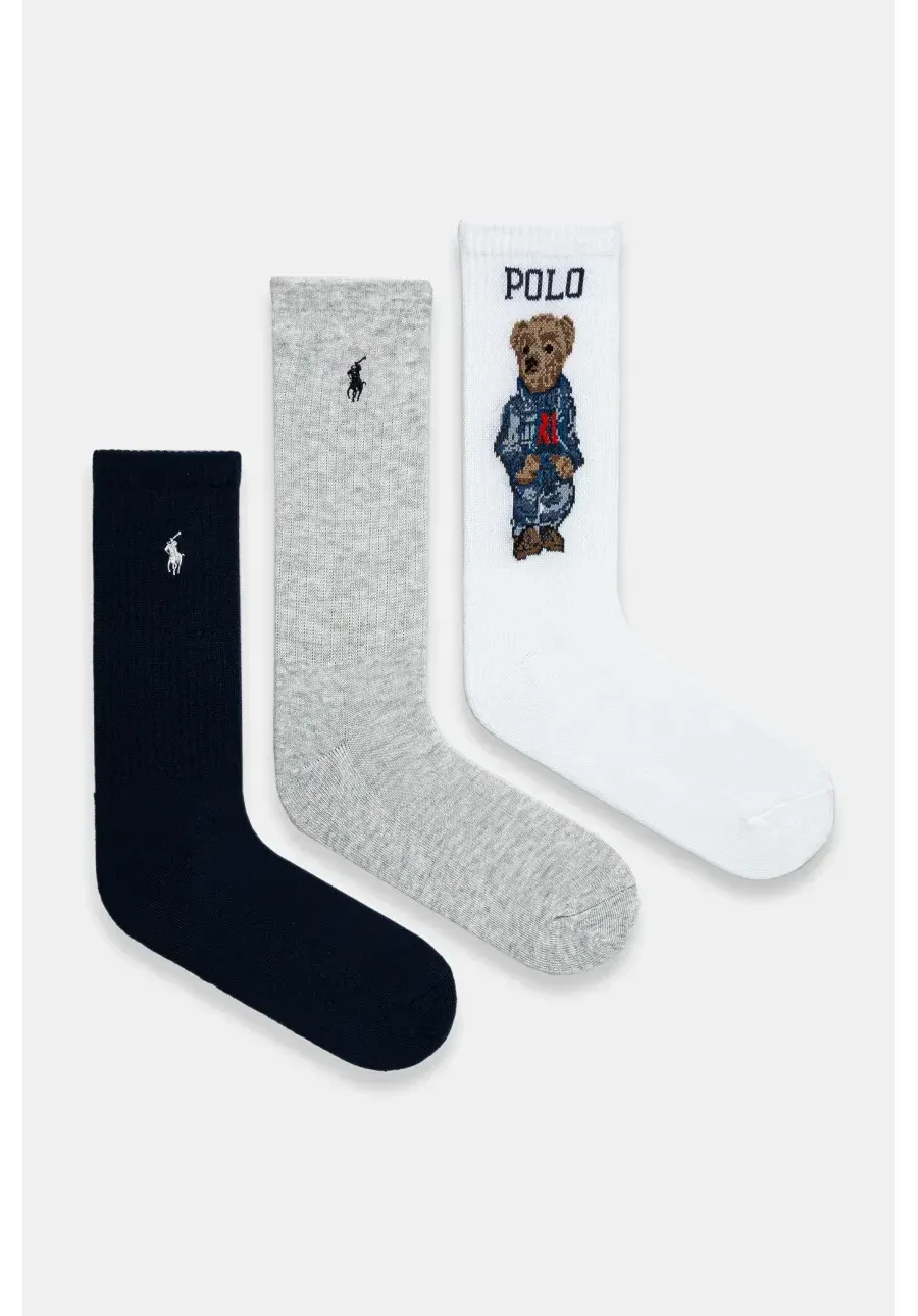 obrazek 1 Polo Ralph Lauren skarpetki 3-pack damskie kolor granatowy 455882850