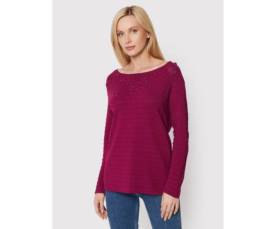 obrazek 1 Joseph Ribkoff Sweter 223955 Fioletowy Regular Fit