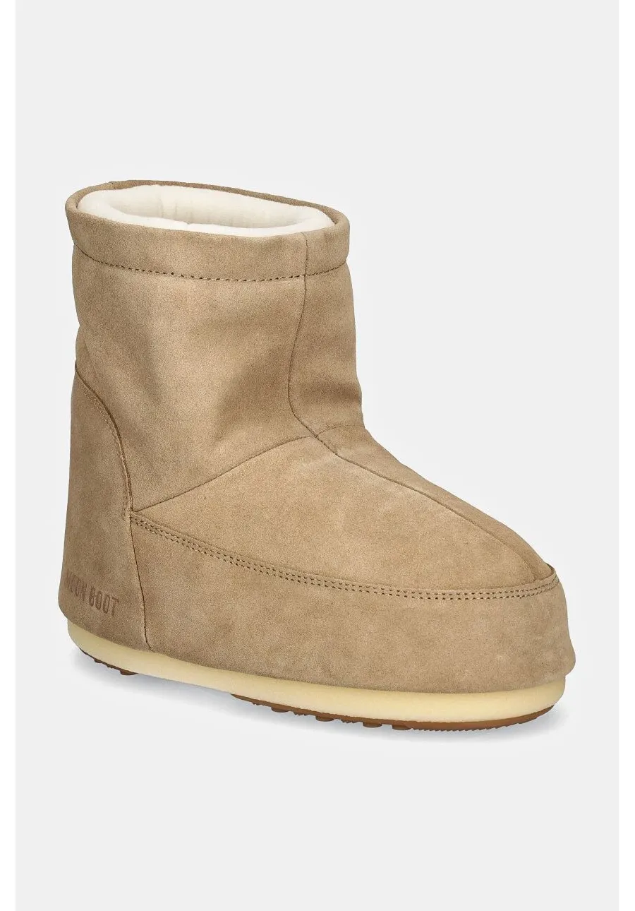 obrazek 1 Moon Boot śniegowce zamszowe Icon Low Nolace Suede kolor brązowy 80D1409400-L003