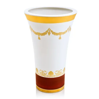 Picture Ceramic vase with gold garlands – Ahura