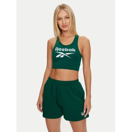 Zdjęcie Reebok Top Identity Big Logo Cotton Bralette 100076020 Zielony Slim Fit