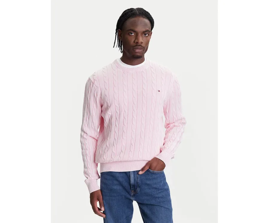obrazek 1 Tommy Hilfiger Sweter Classic MW0MW39524 Różowy Regular Fit