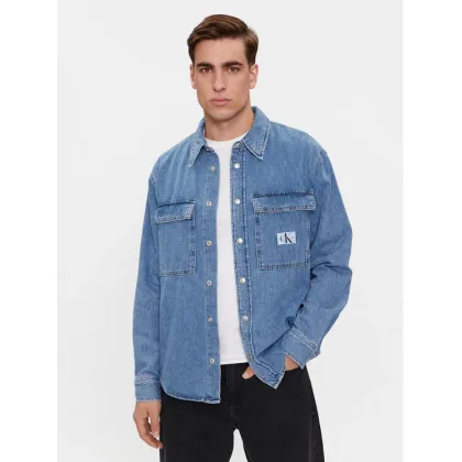 Zdjęcie Calvin Klein Jeans Koszula jeansowa Relaxed Linear Denim Shirt J30J324582 Granatowy Regular Fit