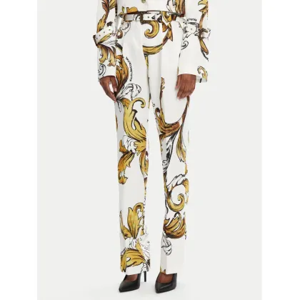 Zdjęcie Versace Jeans Couture Spodnie materiałowe 78HAA111 Biały Straight Fit