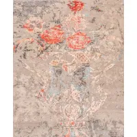 Picture Hand-woven rose carpet from Nepal - Jordan