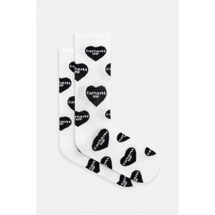 Zdjęcie Carhartt WIP skarpetki Heart Logo Socks męskie kolor biały I034483