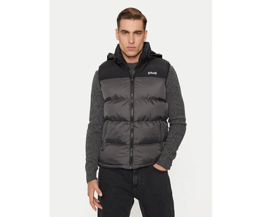 obrazek 1 SCHOTT N.Y.C. Bezrękawnik UTAHV Szary Regular Fit