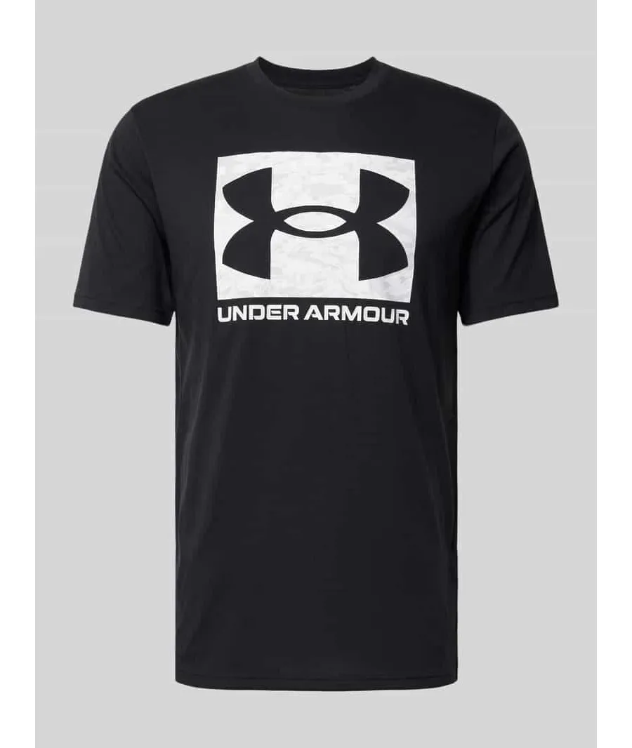 obrazek 1 T-shirt o pudełkowym kroju z nadrukiem z logo