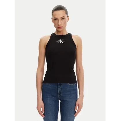 Zdjęcie Calvin Klein Jeans Top Monologo J20J225301 Czarny Slim Fit