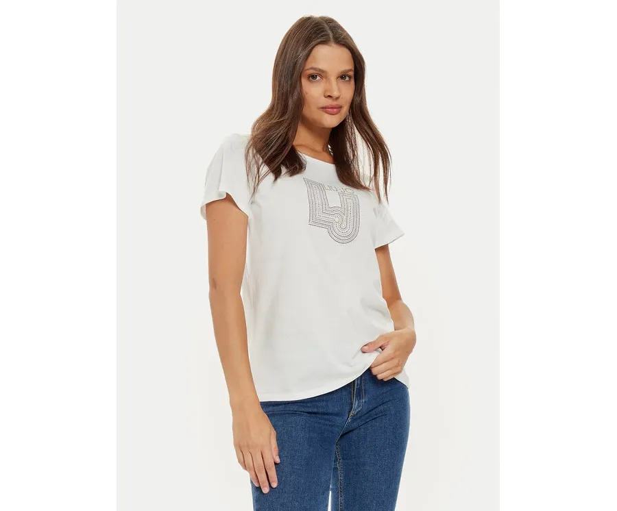 obrazek 1 Liu Jo T-Shirt TF4209 J6040 Biały Regular Fit