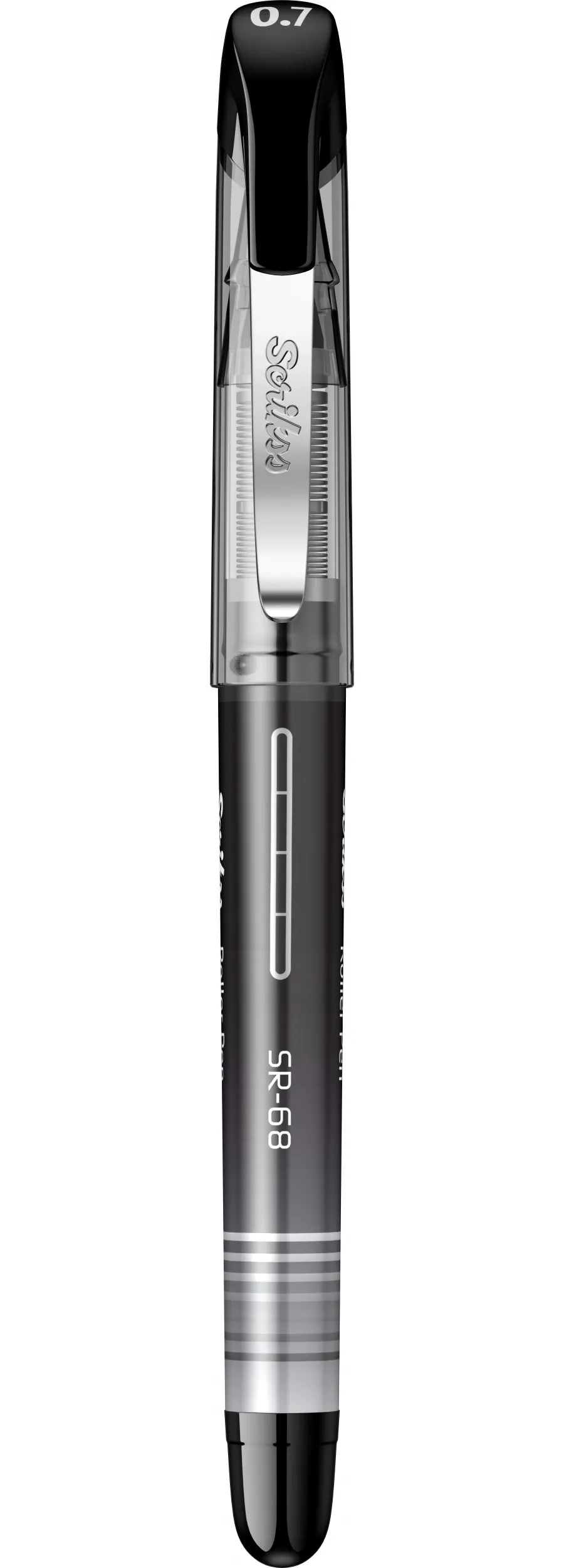 obrazek 4 Czarne Pióro kulkowe PenInk 0,7 SR-68 - komplet 12 szt.