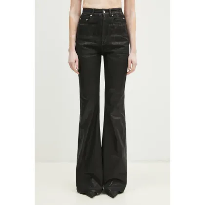 Zdjęcie Rick Owens jeansy z dołączoną torebką Bolan Bootcut high waist DS01E3311.SCF