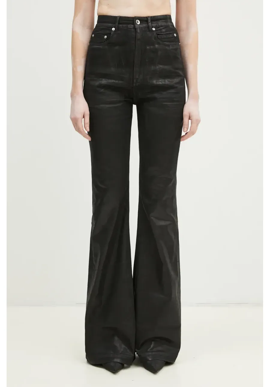 obrazek 1 Rick Owens jeansy z dołączoną torebką Bolan Bootcut high waist DS01E3311.SCF