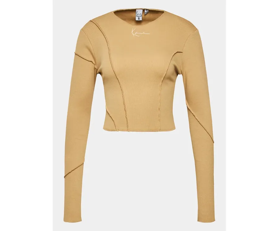 obrazek 1 Karl Kani Bluzka Small Signature Rib 6162373 Beżowy Slim Fit