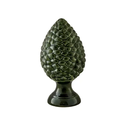 Zdjęcie Luksusowa zielona szyszka z ceramiki 25 cm - Virginia Casa