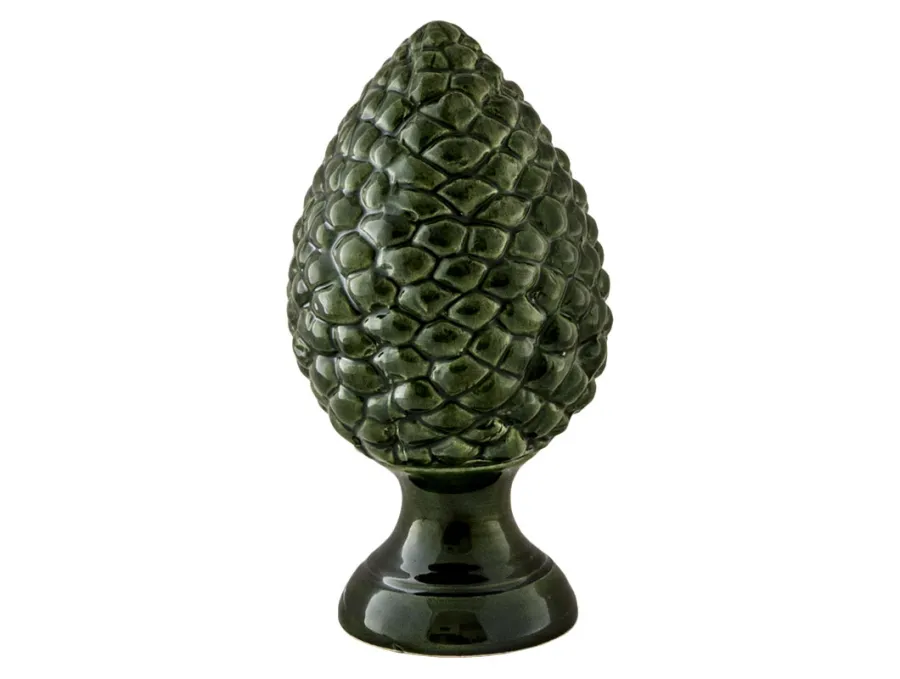 obrazek 1 Luksusowa zielona szyszka z ceramiki 25 cm - Virginia Casa