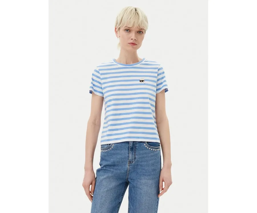 obrazek 1 KARL LAGERFELD T-Shirt A1W17099 Niebieski Regular Fit