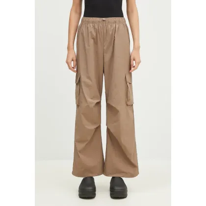 Zdjęcie New Balance spodnie damskie kolor zielony szerokie high waist WP43534LMR