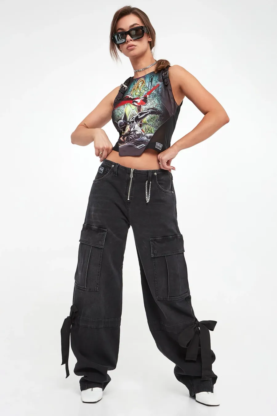 obrazek 1 Jeansy damskie cargo VERSACE JEANS COUTURE Versace Jeans Couture