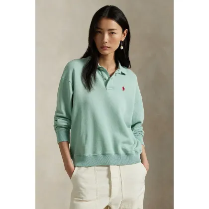 Zdjęcie Polo Ralph Lauren bluza damska kolor zielony gładka 211965097