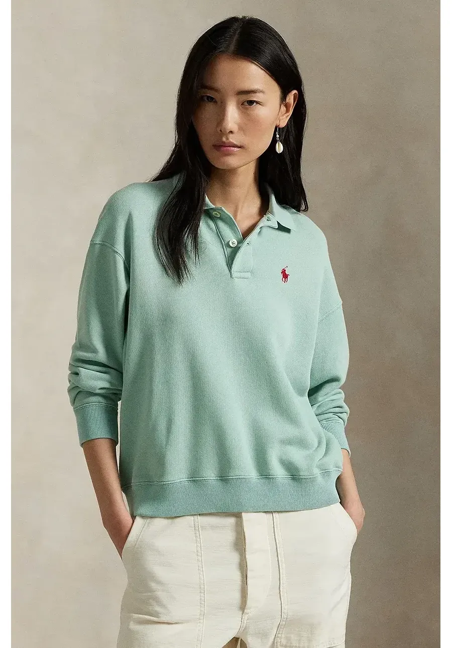 obrazek 1 Polo Ralph Lauren bluza damska kolor zielony gładka 211965097