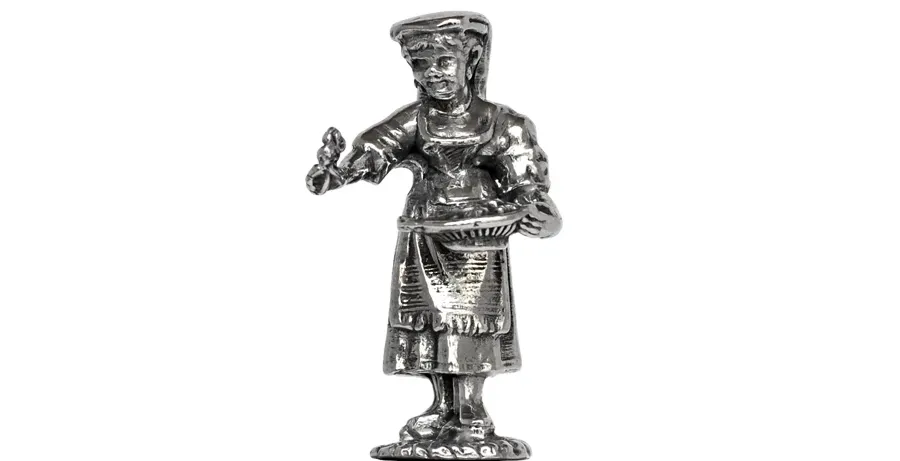 obrazek 3 Nożyk do papeterii z figurką dziewczynki z fiołkami