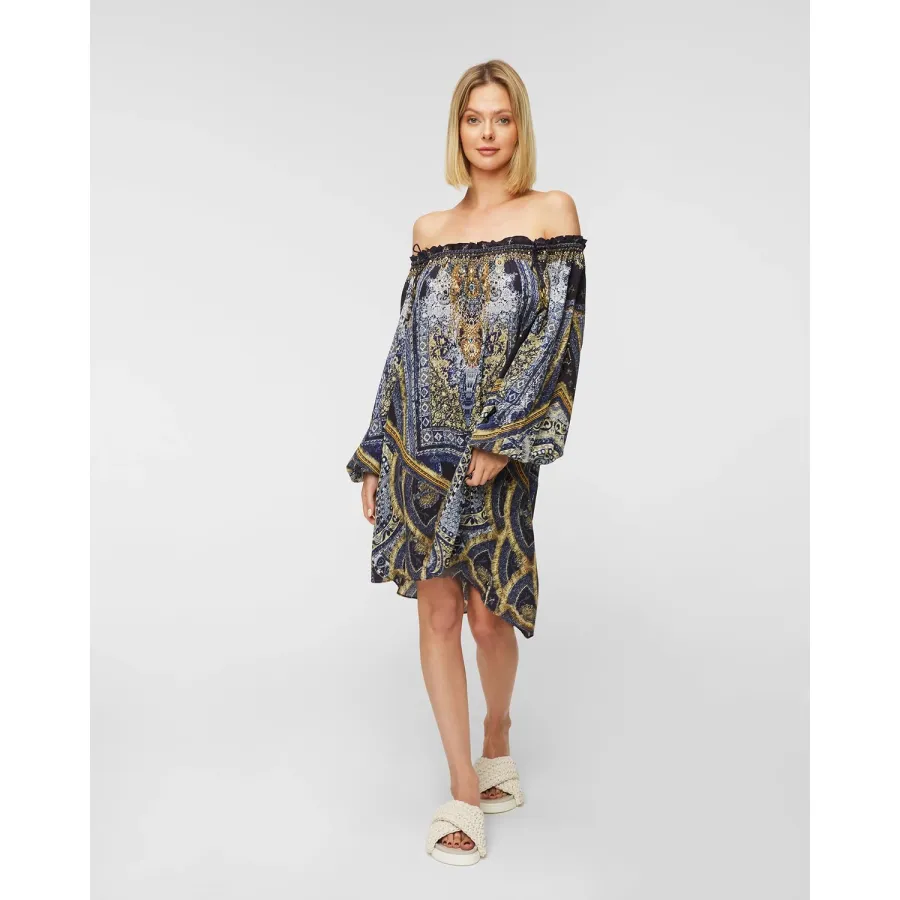 obrazek 1 Sukienka Jedwabna Camilla Forever Family Off Shoulder