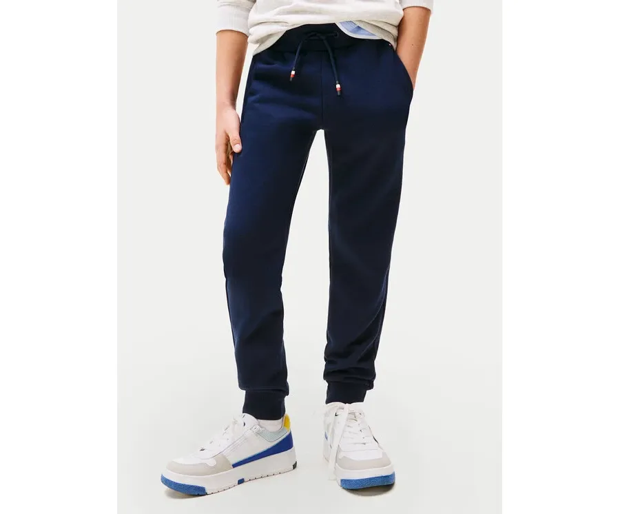 obrazek 1 Tommy Hilfiger Spodnie dresowe Script Flag KB0KB09694 Granatowy Regular Fit