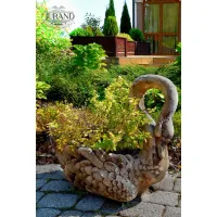 Picture An unusual swan flower pot