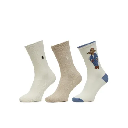 Zdjęcie Polo Ralph Lauren Zestaw 3 par wysokich skarpet damskich 455972026001 Kolorowy