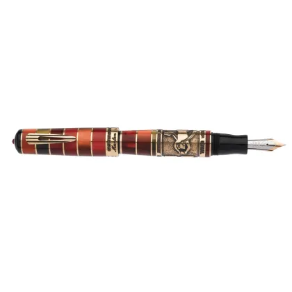 Picture A unique Pompey fountain pen made of bronze and ruby