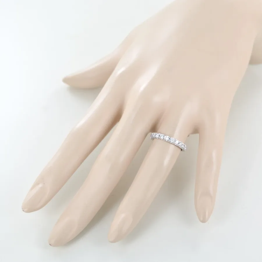 obrazek 2 Piękny pierścionek Riviera z 13 brylantami w złocie i brylantami 0,45 ct