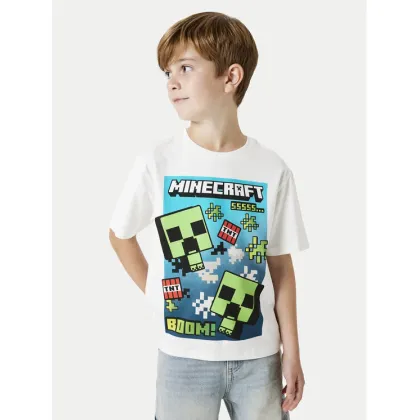 Zdjęcie NAME IT T-Shirt Minecraft 13240871 Biały Standard Fit