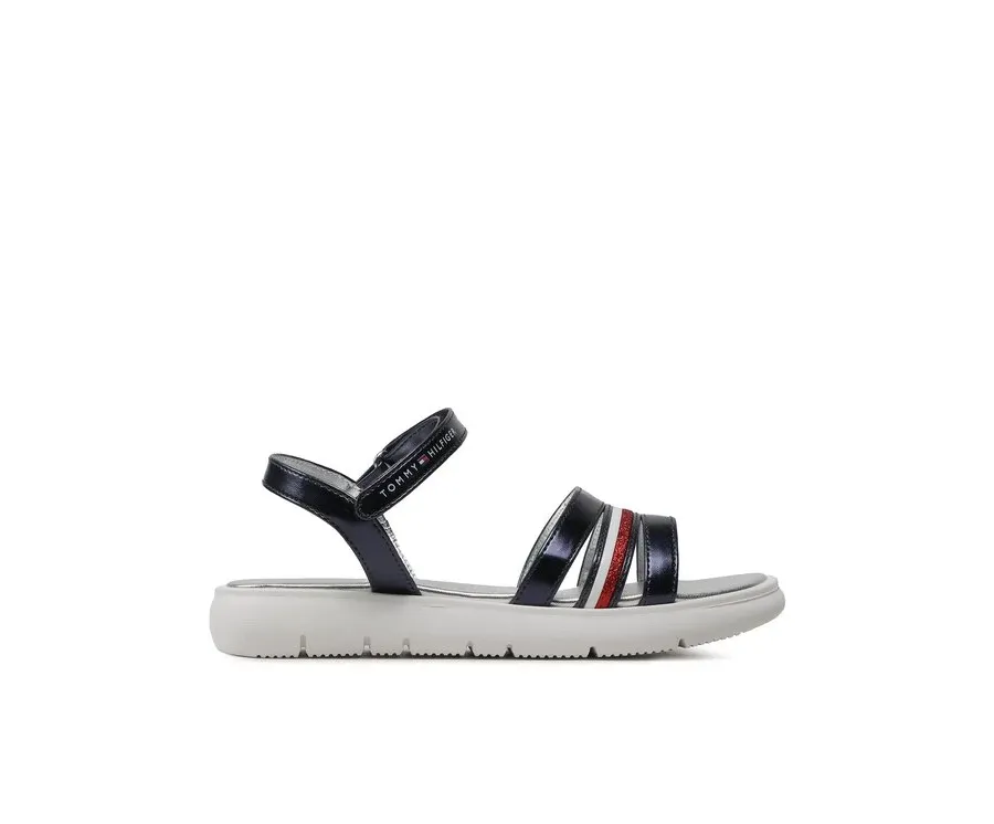 obrazek 1 Tommy Hilfiger Sandały Stripes Velcro T4A2-32771-1372 S Granatowy