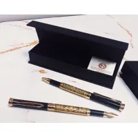 Zdjęcie Bogato zdobiony długopis pozłacany na prezent