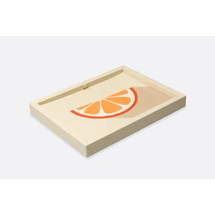 Zdjęcie Ekskluzywna skórzana taca średniej wielkości z intarsją - do kuchni