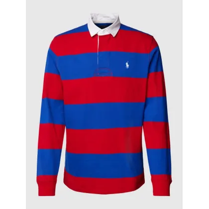 Zdjęcie Bluzka o kroju classic fit z długim rękawem i wzorem w paski