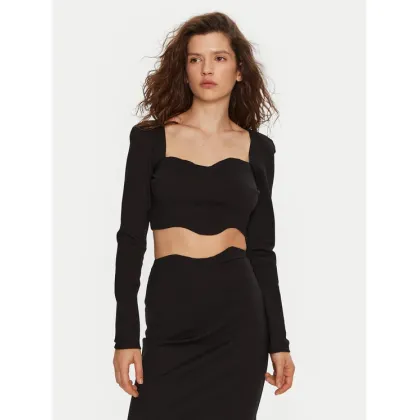 Zdjęcie STAUD Bluzka Corde R24P1122PT Czarny Slim Fit