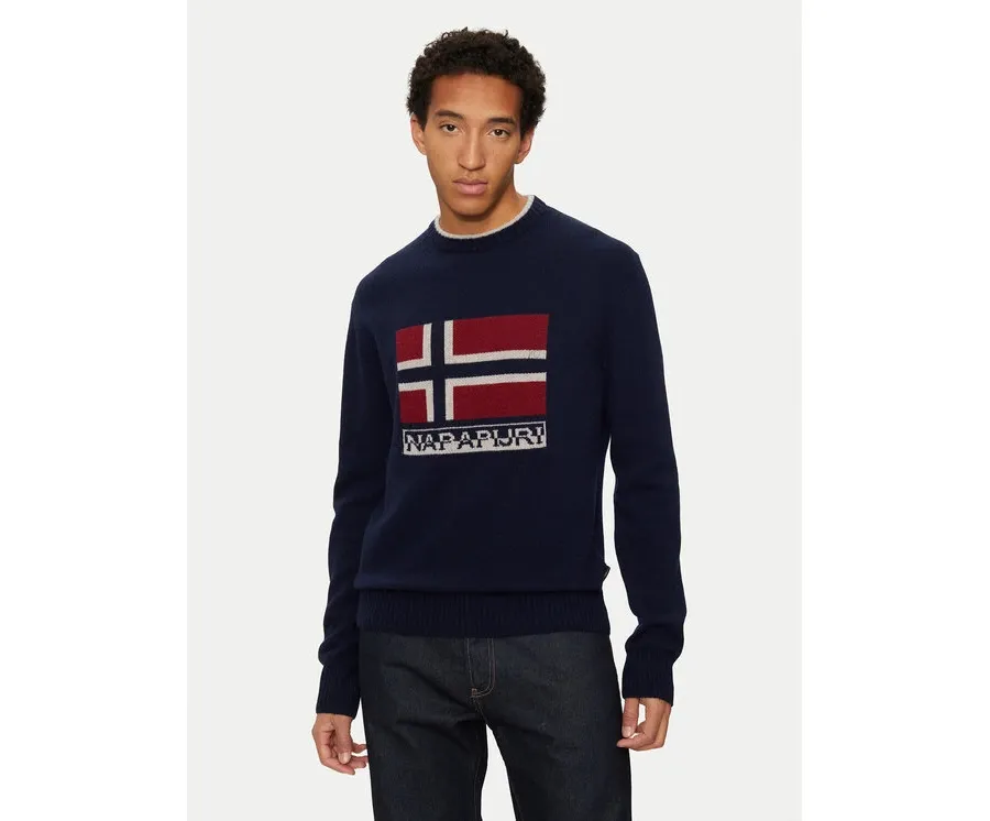 obrazek 1 Napapijri Sweter D-Silvretta NP0A4IK4 Granatowy Regular Fit