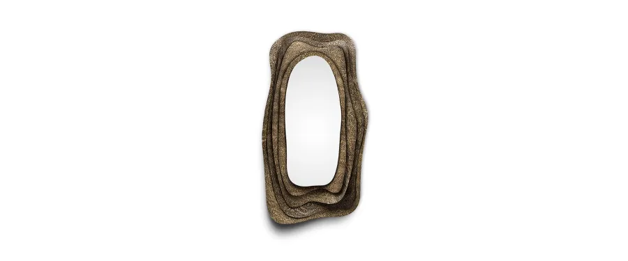 obrazek 1 Designerskie lustro łazienkowe nawiązujące kształtem do japońskiej ostrygi
