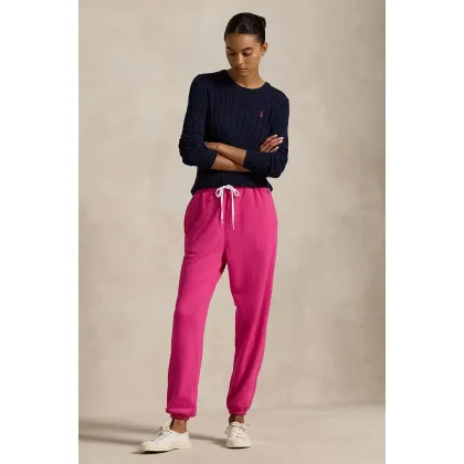 Zdjęcie Polo Ralph Lauren spodnie dresowe bawełniane kolor różowy gładkie 211935585