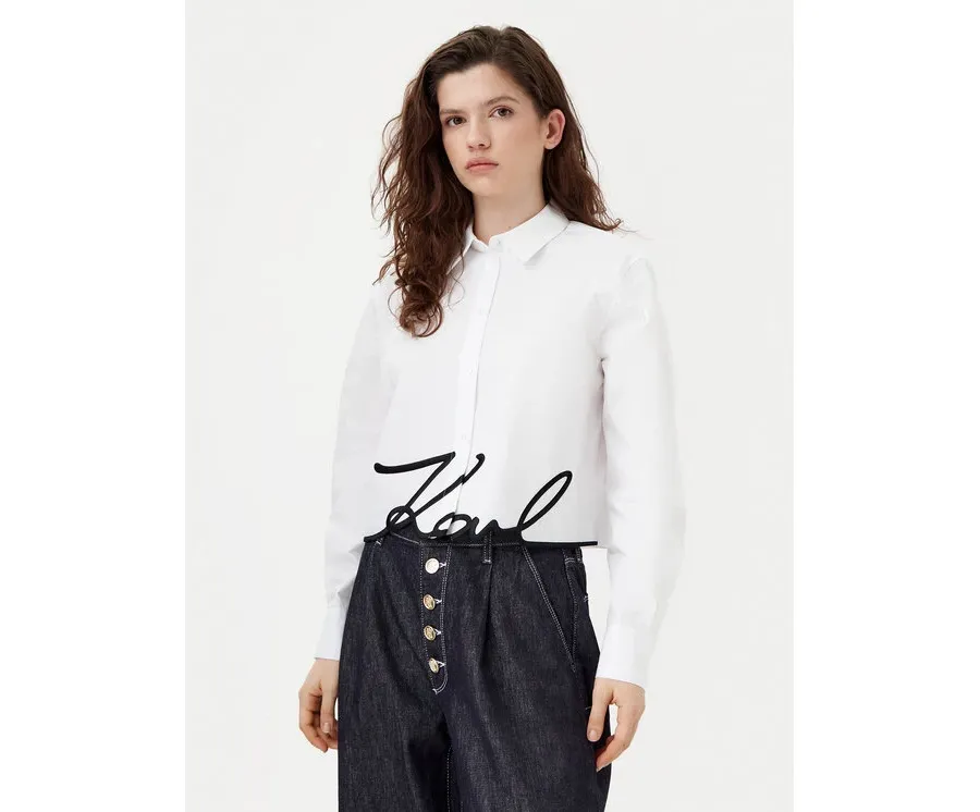 obrazek 1 KARL LAGERFELD Koszula A1W11002 Biały Regular Fit