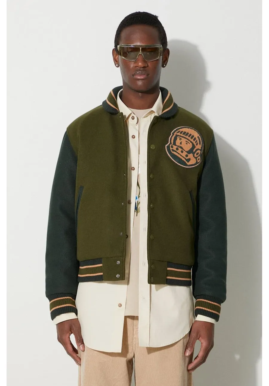 obrazek 1 Billionaire Boys Club kurtka bomber Astro Varsity męski kolor zielony przejściowa oversize B23402