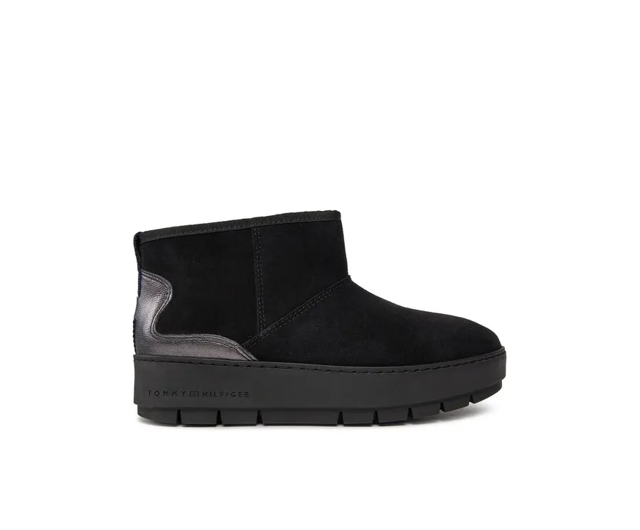 obrazek 1 Tommy Hilfiger Śniegowce Metallic Suede Snowboot FW0FW07850 Czarny
